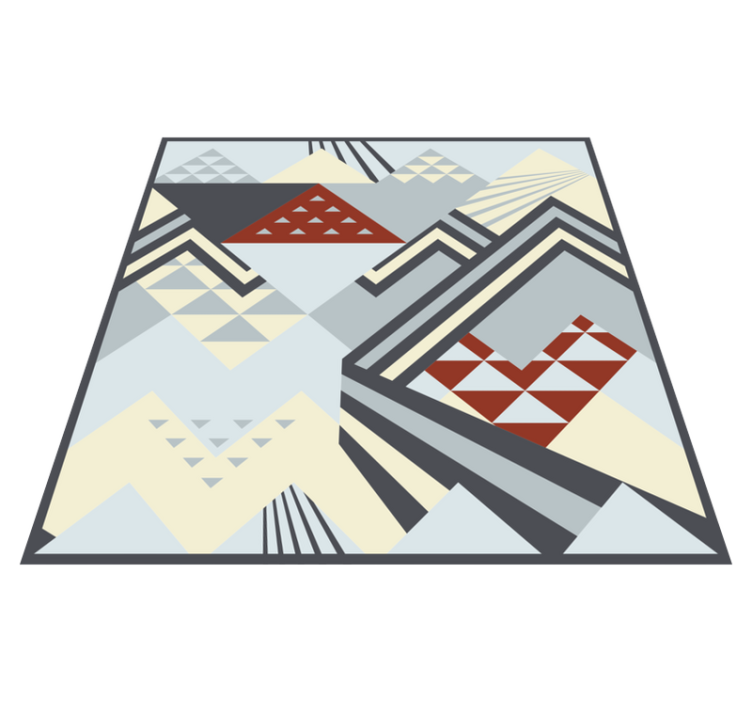 Covor de vinil geometric forme moderne gri - TenStickers