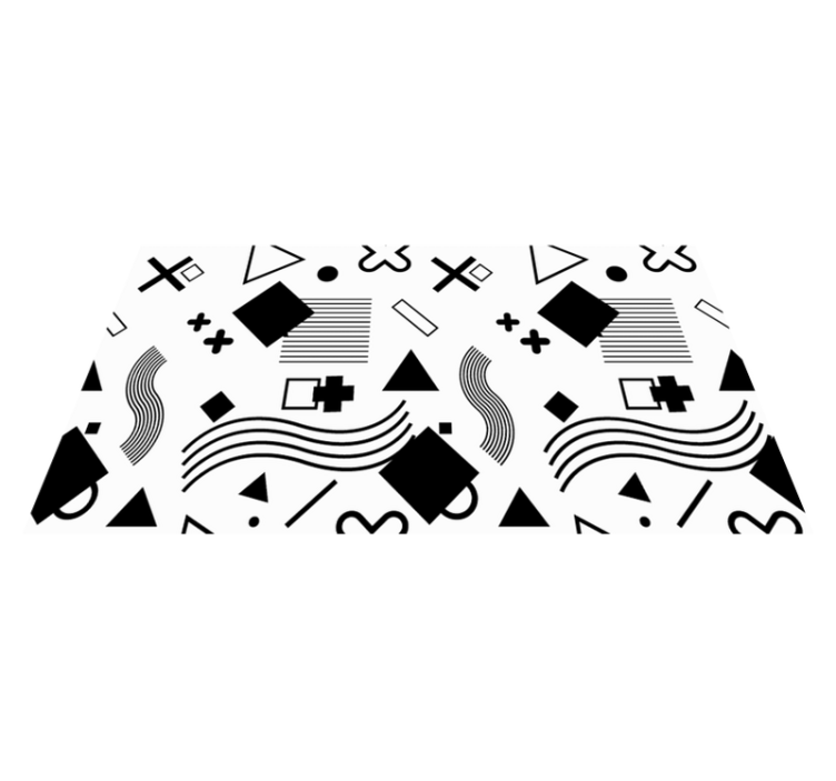 Covor de vinil geometric modele negre - TenStickers