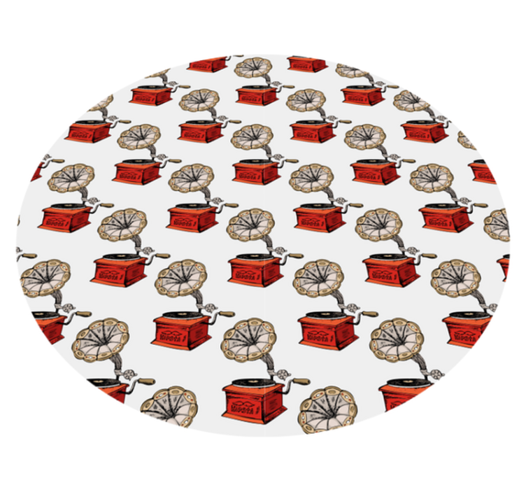 Covor de vinil texturat cutii muzicale retro - TenStickers