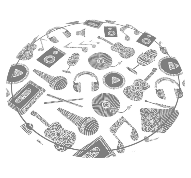 Alții covor de vinil modele de instrumente muzicale - TenStickers