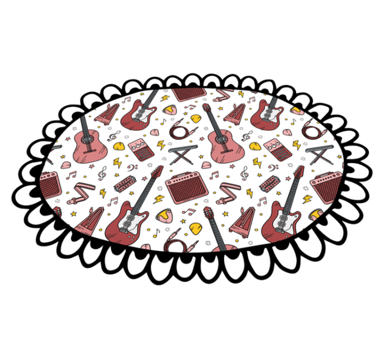 Alții covor de vinil motivul elementelor muzicale - TenStickers