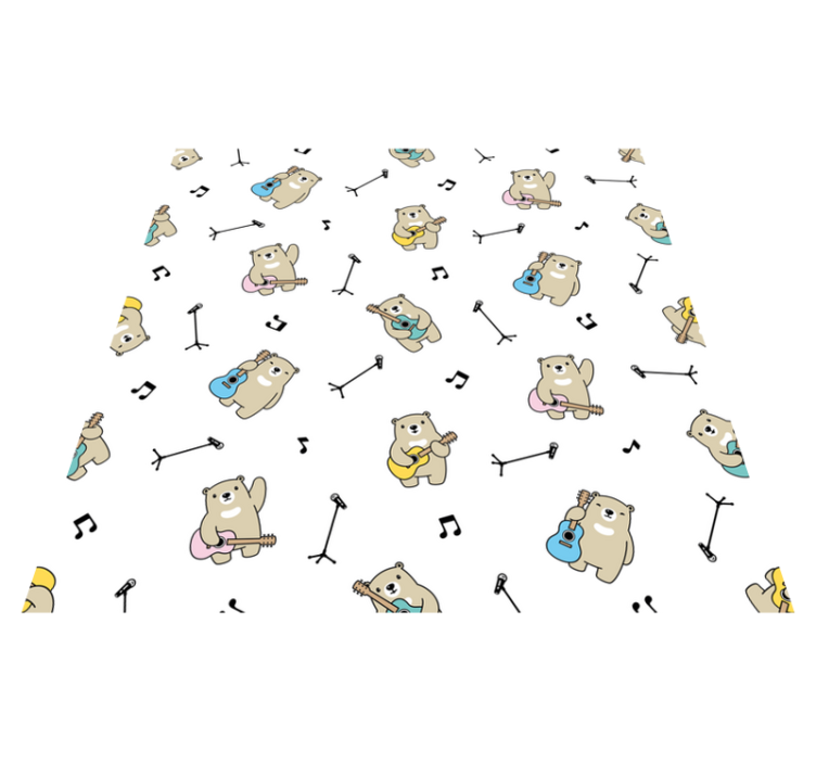 Covor de vinil pepiniere model de urși muzicali - TenStickers
