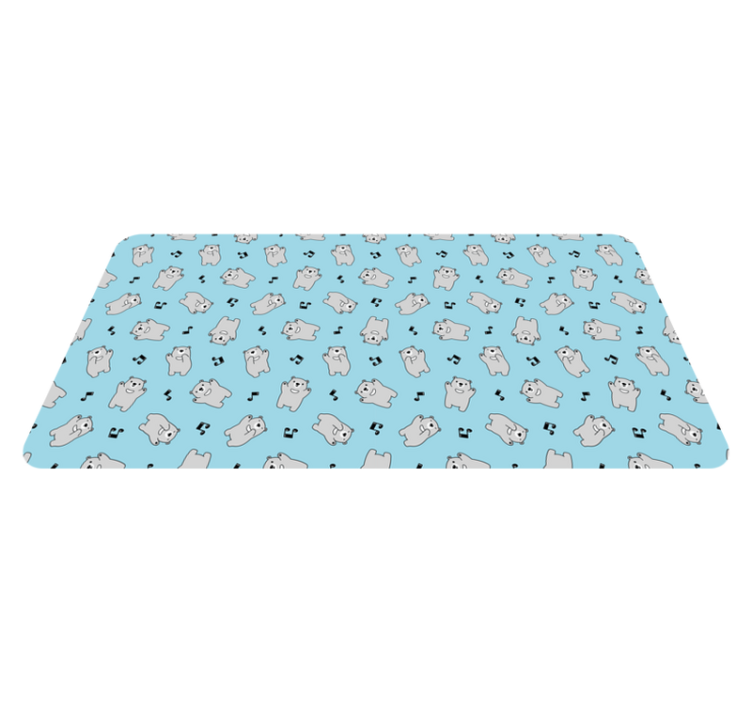 Covor de vinil pepiniere personaje drăguțe cu ursuleți - TenStickers