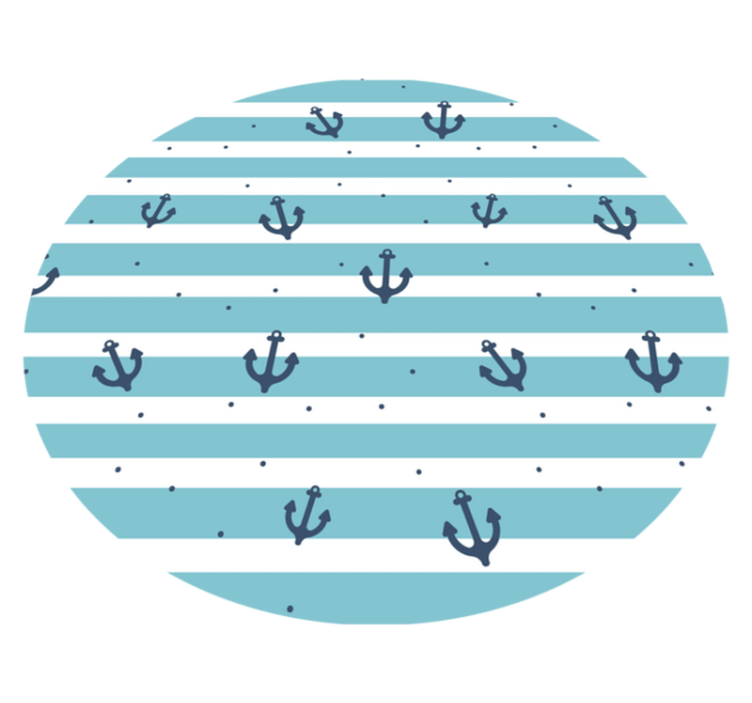 Covor de vinil pentru baie dungi maritime albastre - TenStickers