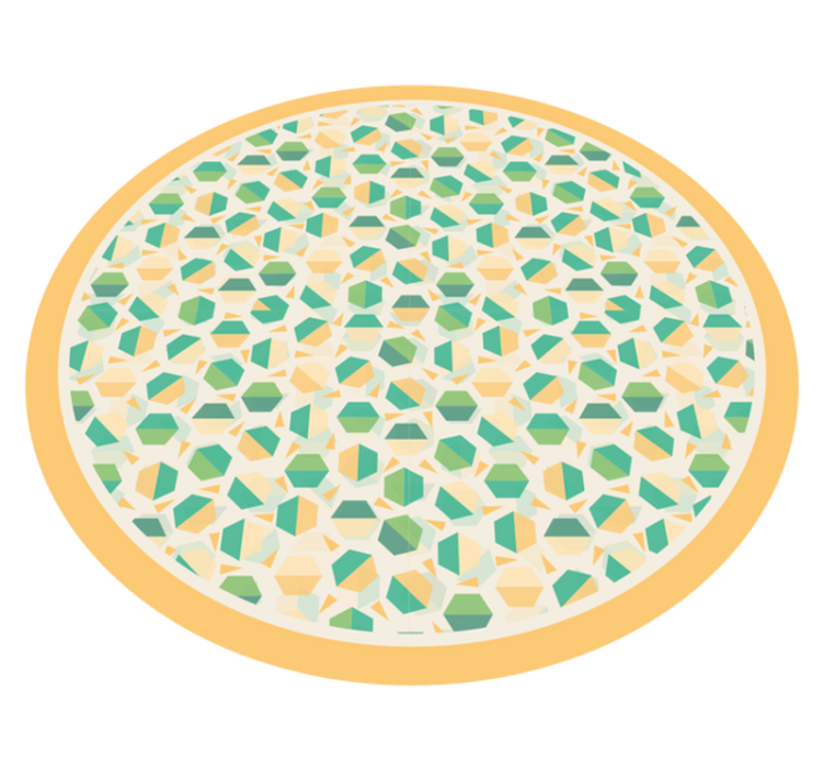 Pardoseală de baie cu model hexagonal colorat - TenStickers