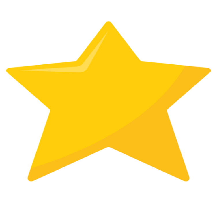 Covor galben clasic de stea din vinil - TenStickers