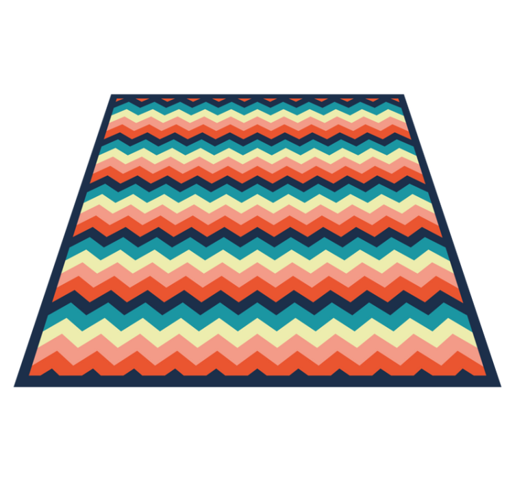Covor de vinil stele motiv vibrant cu chevron - TenStickers