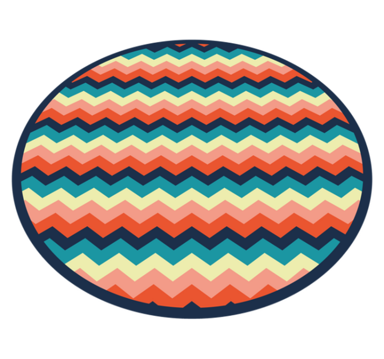 Covor de vinil geometric model colorat cu chevron - TenStickers