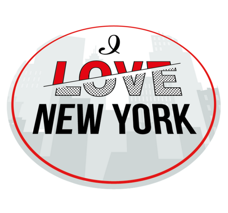 Covoare de vinil cu fraze iubesc new york-ul - TenStickers