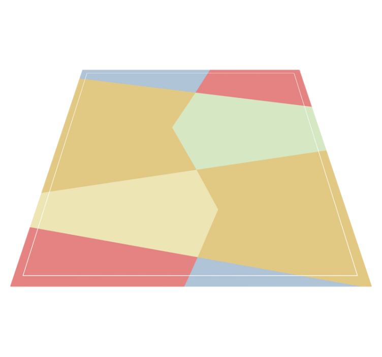 Covor de vinil geometric compoziție geometrică vibrantă - TenStickers