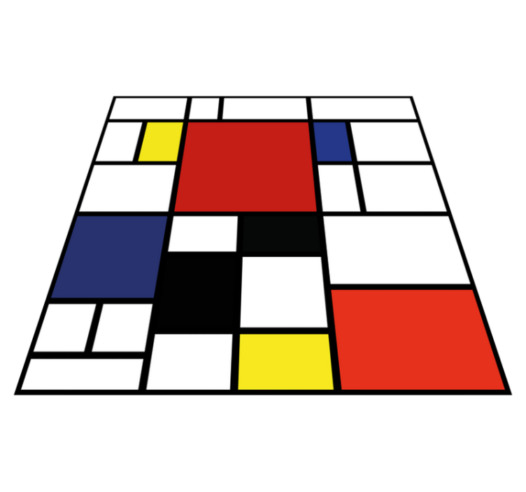 Covor vinil modern cu componentă geometrică vibrantă - TenStickers