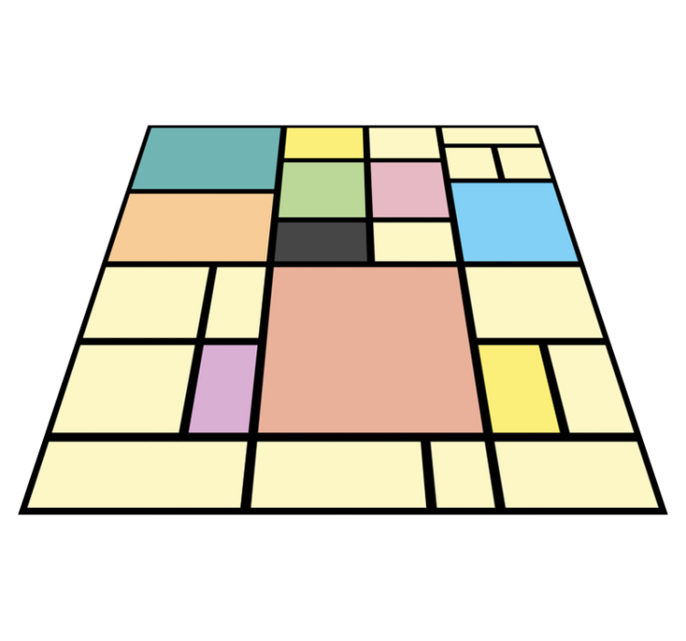 Covor de vinil geometric geometrie vibrantă - TenStickers