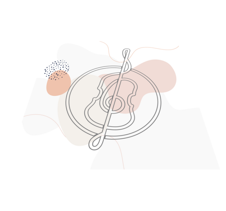 Covor vinil modern conturul notei muzicale - TenStickers