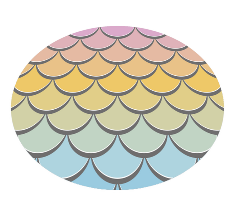 Covor din vinil solzi de pește colorați - TenStickers