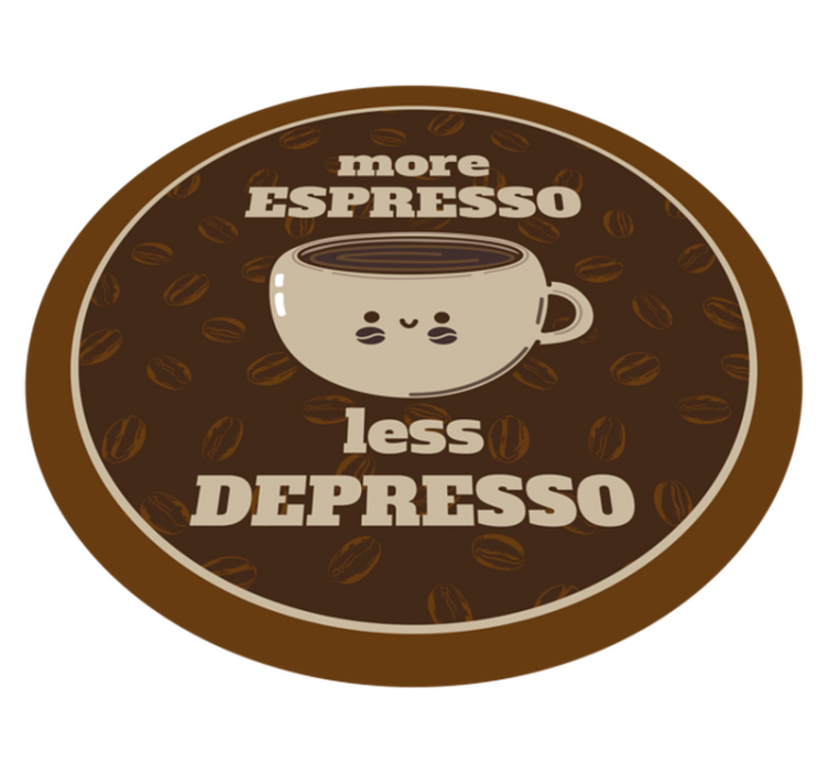 Covoare de vinil cu fraze mai mult espresso mai puțin - TenStickers