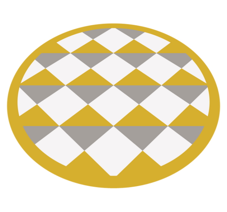 Covor de vinil geometric cerc cu model de diamant - TenStickers