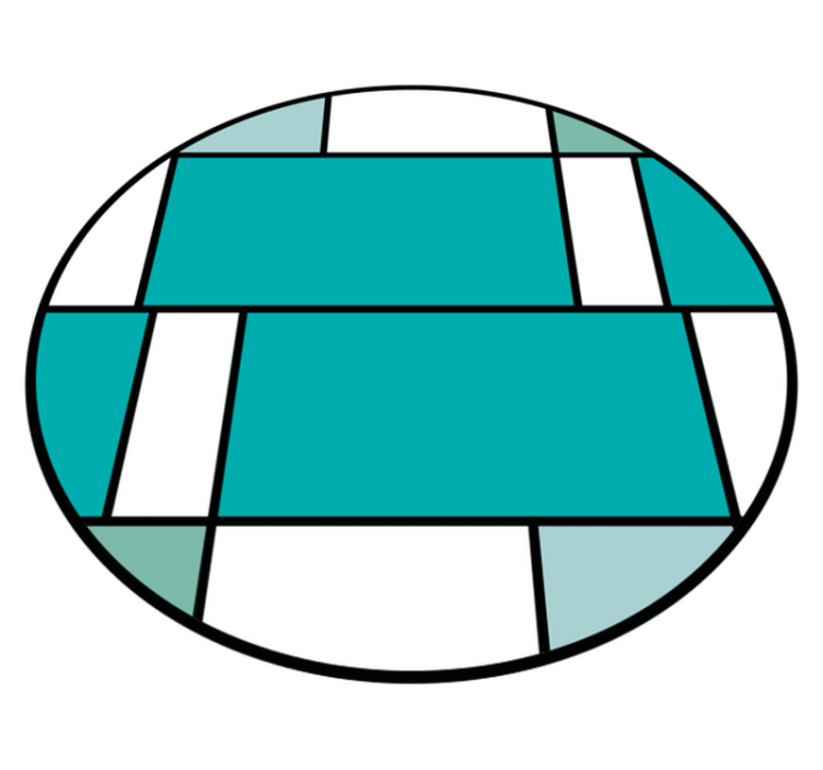 Covor vinil modern cu motiv geometric turcoaz - TenStickers