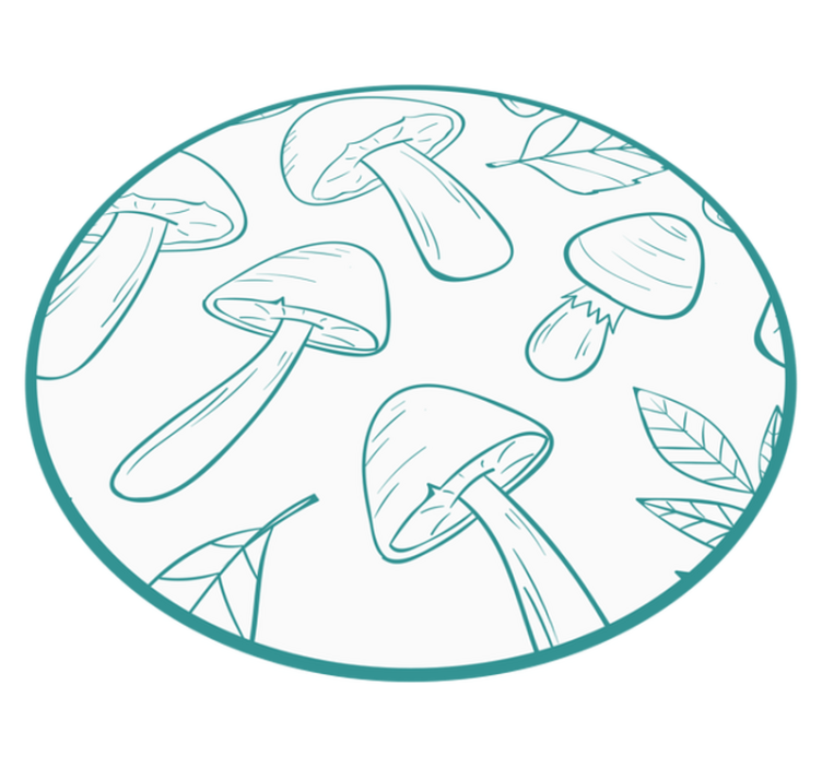 Covor vinil cu aspect de natura motiv de frunze de ciupercă - TenStickers