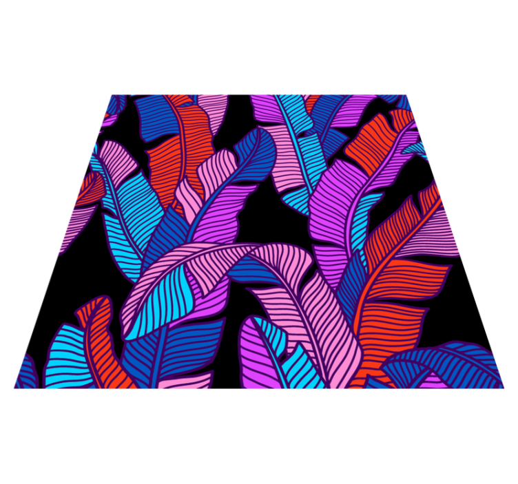 Covor vinil flori și plante modele vibrante de frunze - TenStickers