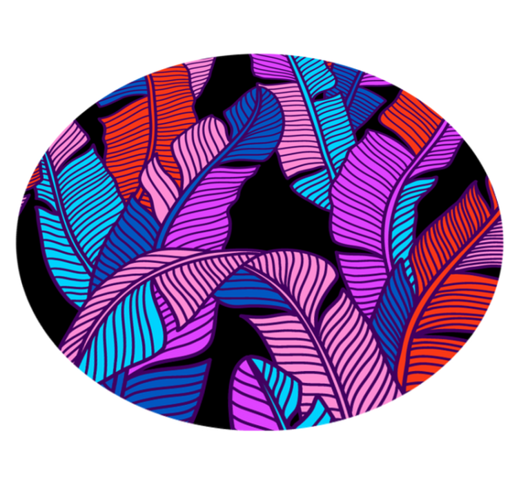 Covor vinil flori și plante elemente de frunze vii - TenStickers