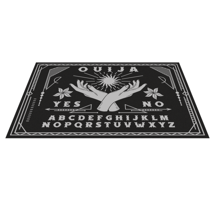 Covor vintage ouija bord alb-negru - TenStickers