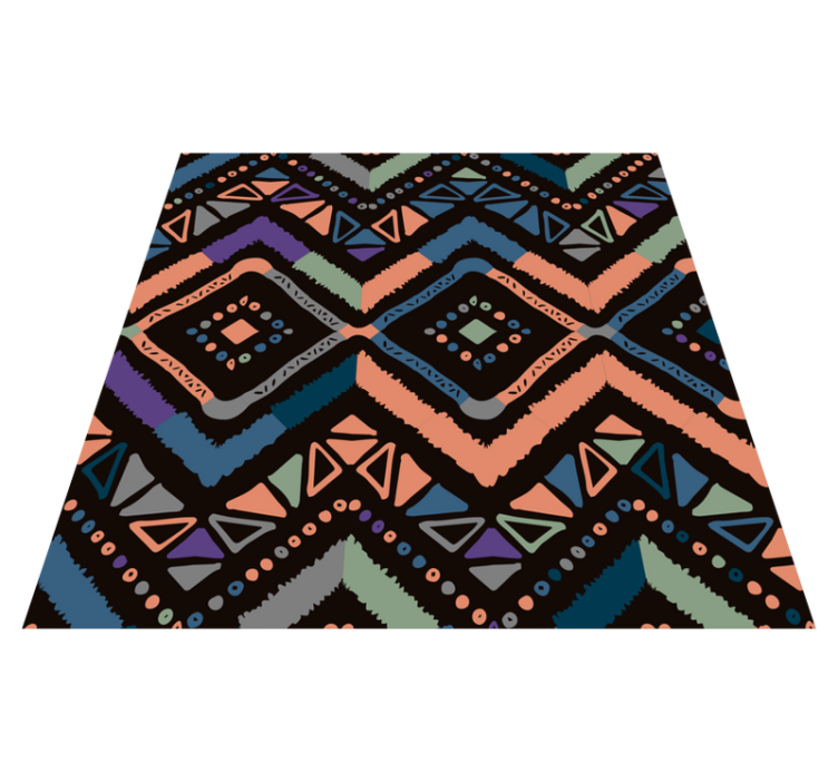 Covor de vinil scandinav secțiuni geometrice de culoare - TenStickers