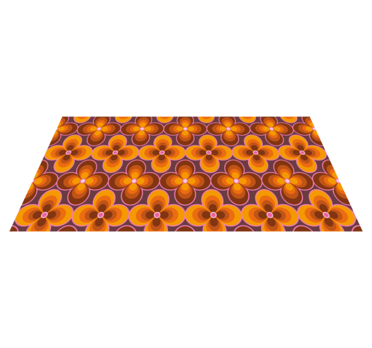 Covor de vinil epocă model floral retro - TenStickers