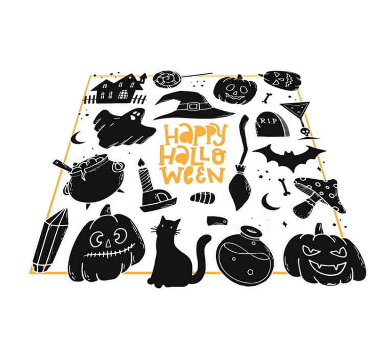 Covor de vinil Halloween simboluri festive - TenStickers