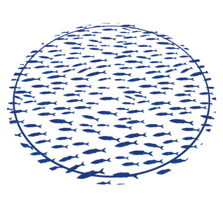 Pesti albastri pe fundal alb covor de sufragerie - TenStickers