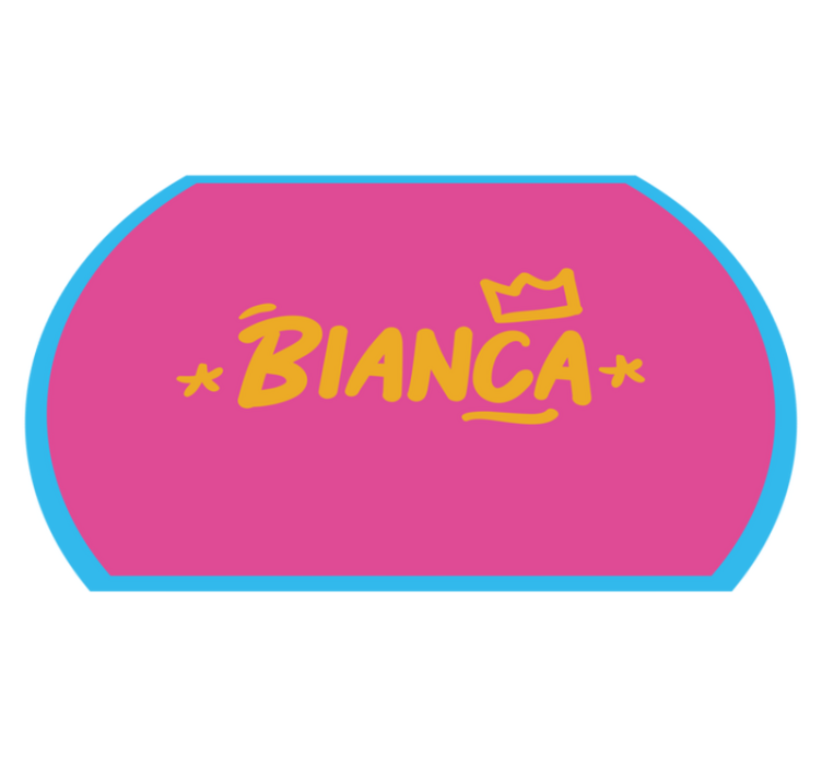 Covor de vinil cu nome covoare albastre cu margine și nume - TenStickers