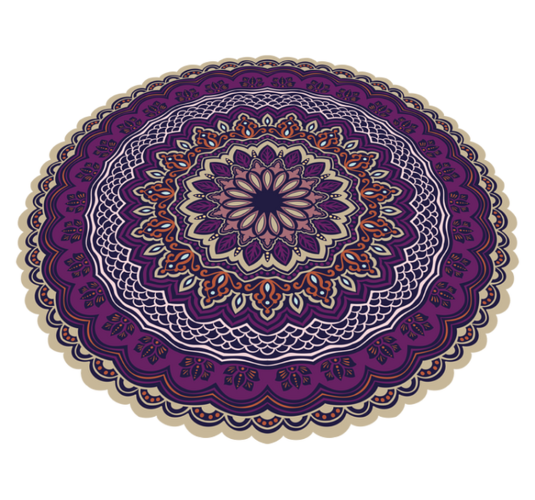 Covor vinil mandala design violet vibrant - TenStickers
