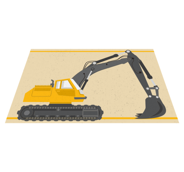 Alții covor de vinil ilustrație excavator - TenStickers
