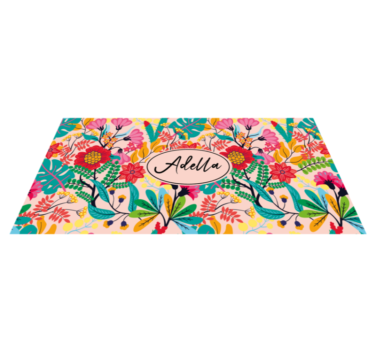 Covor vinil dormitor design floral personalizat - TenStickers