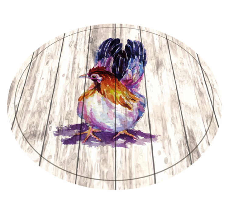 Covor vinil print animalier pui colorat fermecător - TenStickers