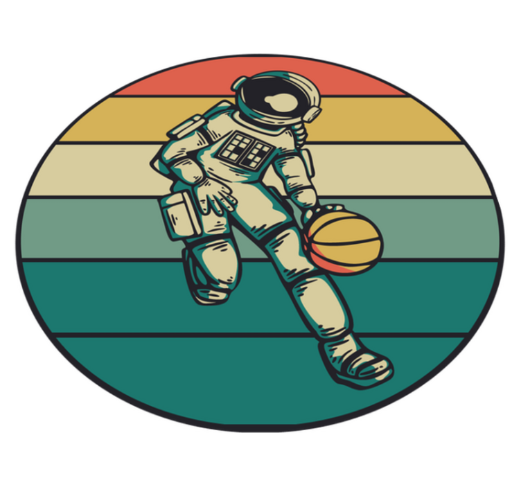 Covor de vinil jocuri joc de baschet astronaut - TenStickers