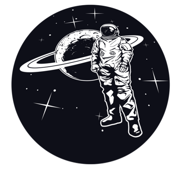 Covor de vinil stele cosmonaut în cosmos - TenStickers