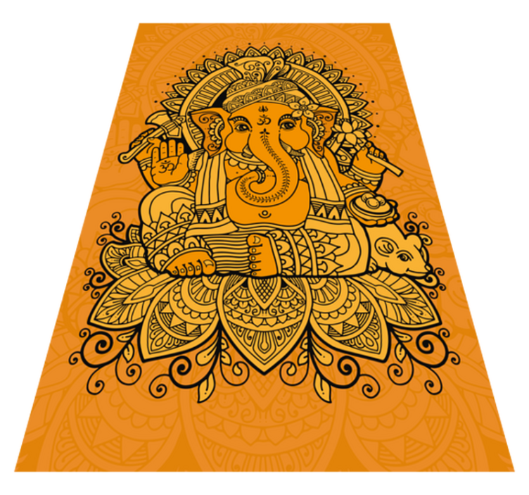 Covor de vinil etnic ilustrație ganesh - TenStickers