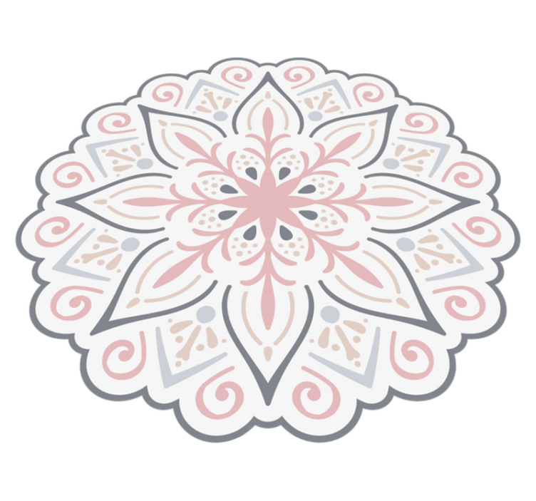 Covor vinil mandala element floral grațios - TenStickers