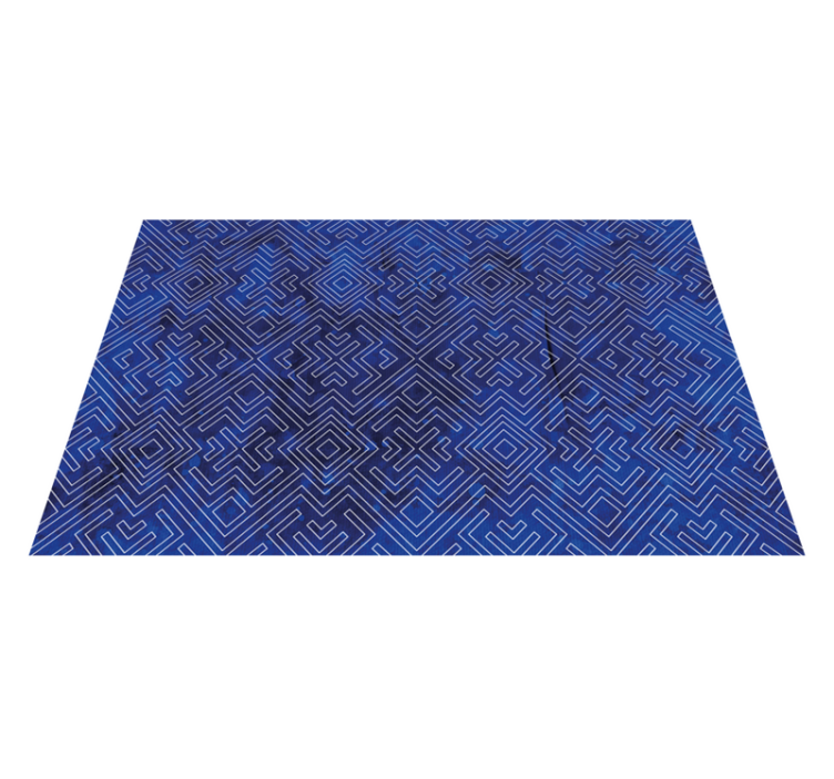 Covor de vinil geometric design tribal bleumarin - TenStickers