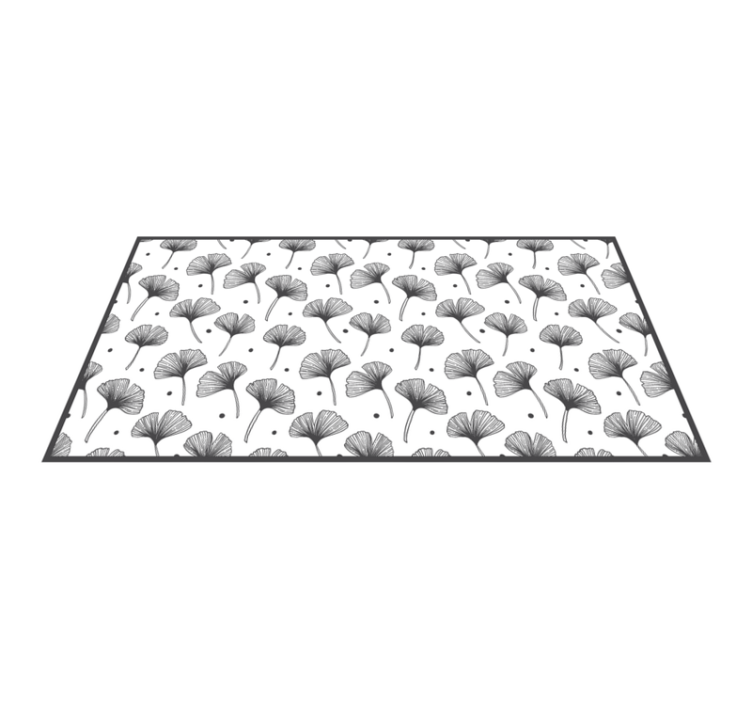 Covor vinil cu aspect de natura inspirație frunză ginkgo - TenStickers