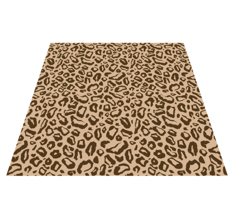Covor vinil print animalier imprimeu cu pete de leopard maro - TenStickers