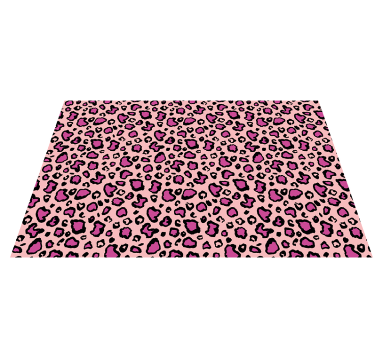 Covor vinil print animalier puncte de leopard trandafiri - TenStickers