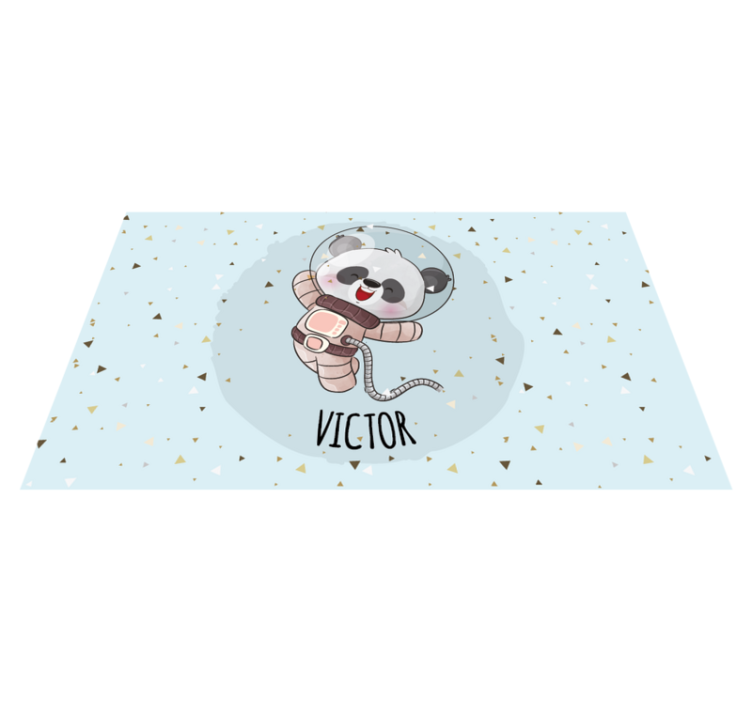 Covor de vinil cu nome astronaut panda drăguț - TenStickers