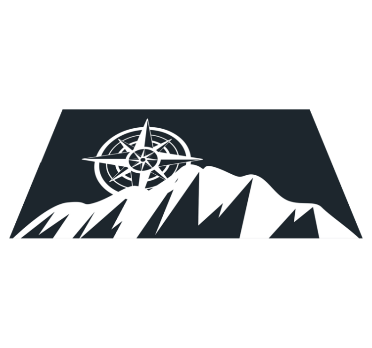 Covor vinil modern opera de artă a muntelui busolă - TenStickers