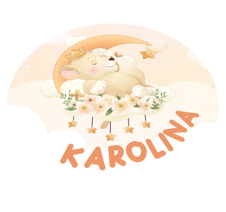 Covor de vinil cu nome leu somnoros - TenStickers