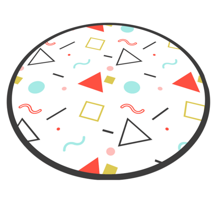 Covor de vinil geometric forme colorate geometrice - TenStickers