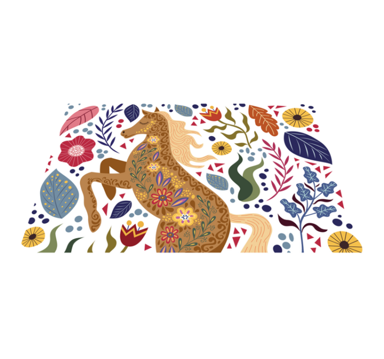 Covor vinil animal operă de artă maiestuoasă a unui cal - TenStickers