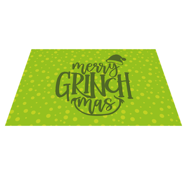 Covor vinil Crăciun veselie de grinchmas - TenStickers