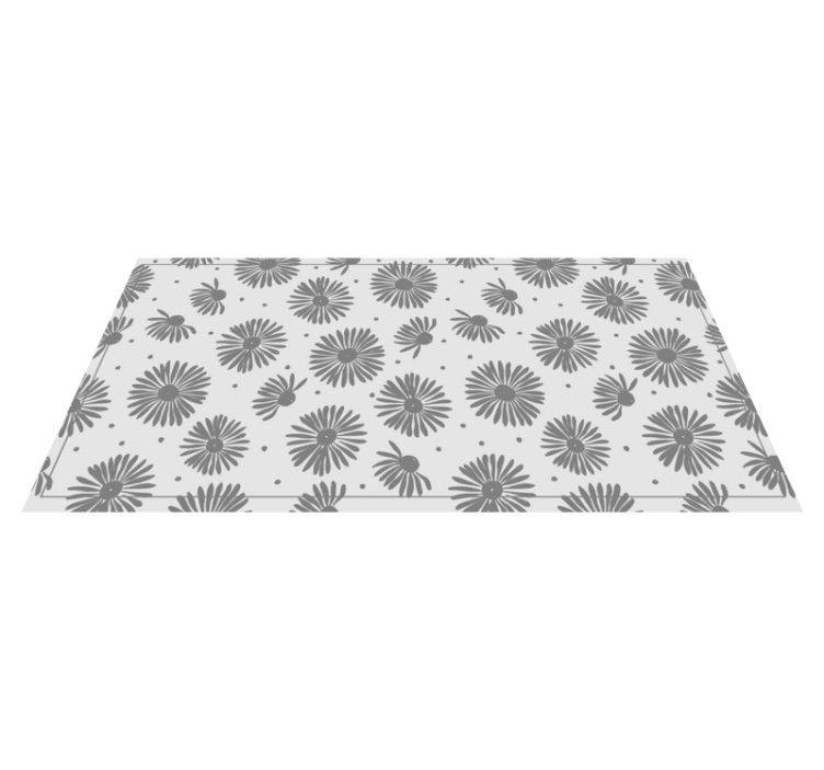 Covor vinil cu aspect de natura model floral elegant - TenStickers