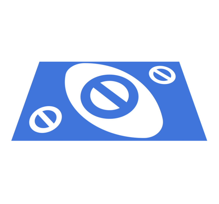 Alții covor de vinil grafica cerc albastru - TenStickers